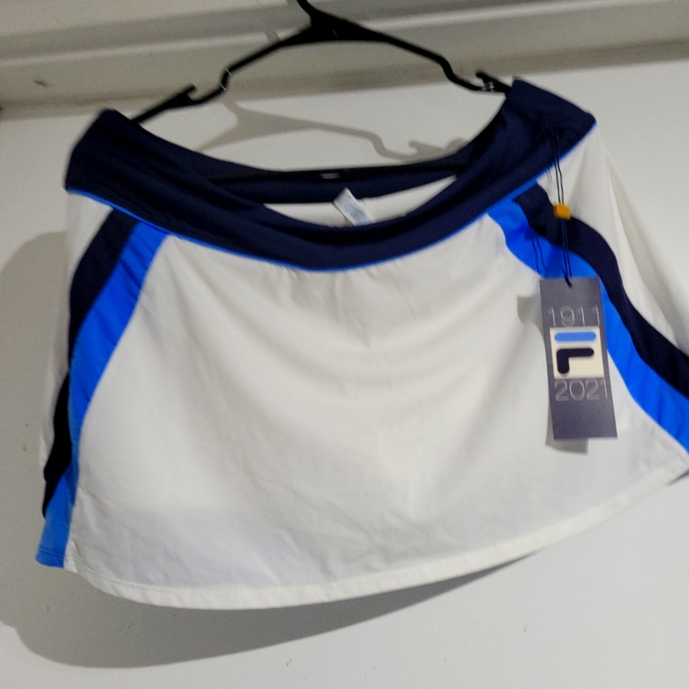 Fila White Skirt with Blue Highlights